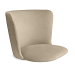 Барный стул со спинкой на 4-х коричневых ножках Бежевый Велюр Ava Charm варинант исполнения - 2 | Loft Concept в Кирове