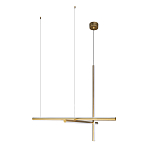 Люстра с 3-мя  пересекающимися цилиндрическими плафонами на тонких тросах Trumpet tube варинант исполнения - 6 | Loft Concept в Кирове