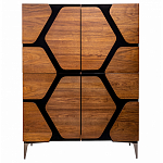 Высокий комод с узором из шпона на фасаде Sahara варинант исполнения - 1 | Loft Concept в Кирове