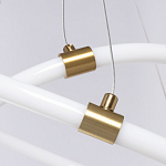 Люстра подвесная с двумя пересекающимися белыми светодиоидными кольцами Luke Lampco Tracer Lamp варинант исполнения - 6 | Loft Concept в Кирове