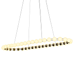 Люстра подвесная светодиодная с круглыми плафонами белого цвета PEARLS Suspension 100  варинант исполнения - 3 | Loft Concept в Кирове