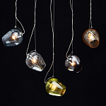 Люстра линейная с 5-ю разноцветными стеклянными плафонами Kaleido варинант исполнения - 5 | Loft Concept в Кирове