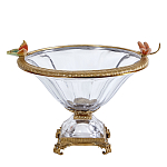 Чаша из прозрачного стекла с бронзовым рельефным ободком Eden Garden варинант исполнения - 1 | Loft Concept в Кирове