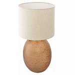 Настольная лампа с тканевым бежевым абажуром на овальном основании Beige Lampshade on Oval Base варинант исполнения - 1 | Loft Concept в Кирове