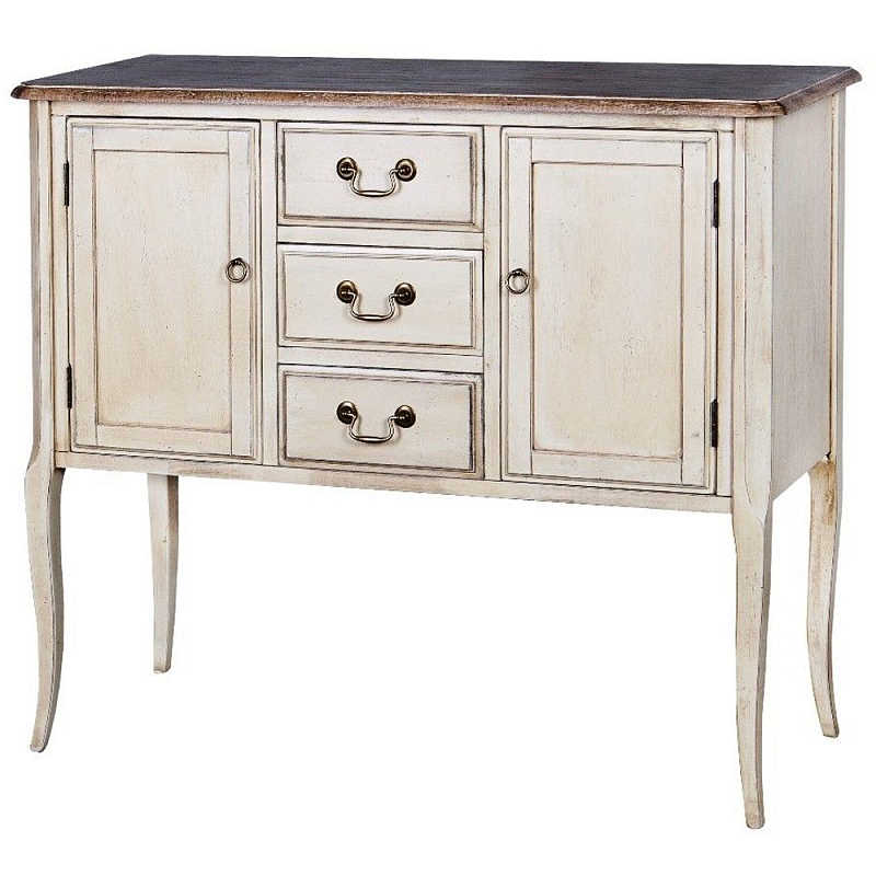 Комод в стиле прованс с ящиками и дверцами Rene Montmartre Provence Chest of Drawers Белый Дуб темный Комод в стиле прованс с ящиками и дверцами Rene Montmartre Provence Chest of Drawers Белый Дуб темный в Кирове | Loft Concept