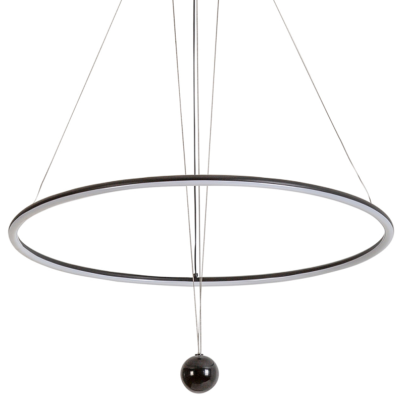 Светодиодная люстра Black LED Circle and Ball Lamp Черный Светодиодная люстра Black LED Circle and Ball Lamp Черный в Кирове | Loft Concept