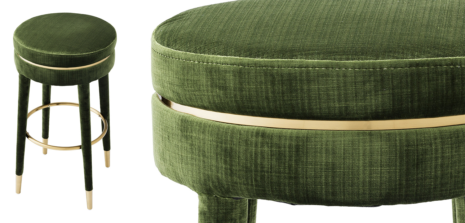 Барный стул Eichholtz Bar Stool Parisian green Барный стул Eichholtz Bar Stool Parisian green - Loft-Concept в Кирове
