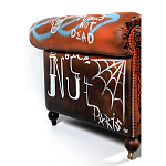 Диван Честерфильд граффити graffiti Orange Sofa натуральная кожа варинант исполнения - 7 | Loft Concept в Кирове
