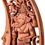 Панно из дерева Ганеша и месяц Panel With Animals варинант исполнения - 2 | Loft Concept в Кирове