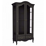 Витрина черная двухдверная из массива бука в стиле прованс Black Provence варинант исполнения - 1 | Loft Concept в Кирове