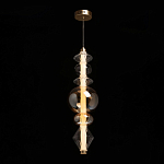 Подвесной светильник с вертикальной композицией из прозрачных и янтарных стеклянных шаров и ромбов Gabriel Scott Luna варинант исполнения - 3 | Loft Concept в Кирове