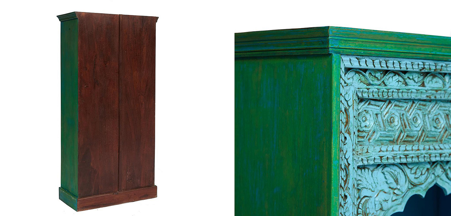 Стеллаж Indian Antique Mango Tree blue/green - Loft-Concept в Кирове