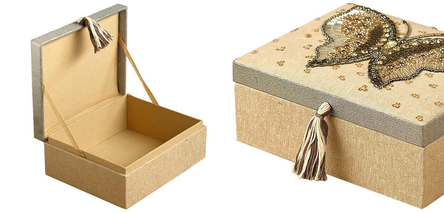 Шкатулка с вышивкой из бисера Butterfly Beads Embroidery Box Шкатулка с вышивкой из бисера Butterfly Beads Embroidery Box - Loft-Concept в Кирове