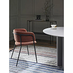 Стул полукруглый мягкий с буклированной обивкой Chair with Boucle Upholstery варинант исполнения - 4 | Loft Concept в Кирове