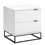 Тумба прикроватная белая с ящиками Strict Lines варинант исполнения - 1 | Loft Concept в Кирове