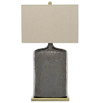 Настольная лампа керамическая с тканевым прямоугольным абажуром Flask варинант исполнения - 4 | Loft Concept в Кирове