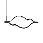 Подвесной светильник волнообразный изогнутый черного цвета 4000К Spiral Lighting варинант исполнения - 1 | Loft Concept в Кирове