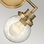 Бра для ванных комнат с прозрачным шарообразным плафоном из стекла с пузырьками на круглом основании Hinkley варинант исполнения - 15 | Loft Concept в Кирове