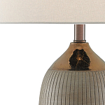 Настольная лампа керамическая с тканевым цилиндрическим абажуром Bullet варинант исполнения - 1 | Loft Concept в Кирове