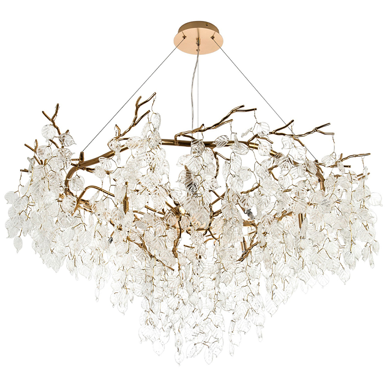 Люстра с хрустальными подвесками в виде листьев Fairytree Leaves Gold Chandelier 10 Золотой Прозрачный Люстра с хрустальными подвесками в виде листьев Fairytree Leaves Gold Chandelier 10 Золотой Прозрачный в Кирове | Loft Concept