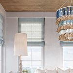 Люстра трехъярусная с декором из круглых деревянных бусин с кисточками Blue Wooden Beads Chandelier варинант исполнения - 4 | Loft Concept в Кирове