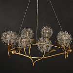 Люстра круглая с декором в виде цветков одуванчика Hanging Dandelion варинант исполнения - 5 | Loft Concept в Кирове