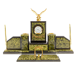 Настольный письменный набор из змеевика  и бронзы с декором в виде орла в подарочной упаковке Successful Leader варинант исполнения - 1 | Loft Concept в Кирове