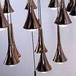 Люстра светодиодная с акриловыми конусообразными плафономи розовое золото Astra 60   варинант исполнения - 3 | Loft Concept в Кирове