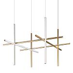 Люстра с 6-ю цилиндрическими плафонами на тонких тросах Trumpet tube варинант исполнения - 1 | Loft Concept в Кирове