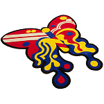 Дизайнерский ковер в виде бабочки Poltronova Tappeto Farfalla Rug варинант исполнения - 2 | Loft Concept в Кирове