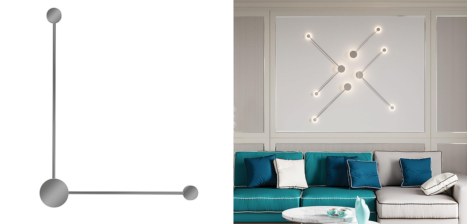Бра Pin Wall Light Chrome Angle Бра Pin Wall Light Chrome Angle - Loft-Concept в Кирове