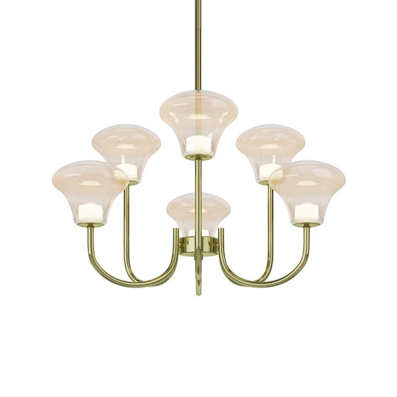 Люстра подвесная Dynasty 3000К Латунь в Кирове | Loft Concept 