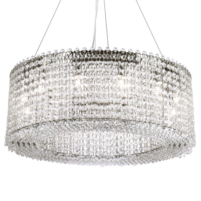 Круглая люстра с хрустальными подвесками хром Crystal Art Chrome Chandelier 12 Прозрачный Хром Круглая люстра с хрустальными подвесками хром Crystal Art Chrome Chandelier 12 Прозрачный Хром в Кирове | Loft Concept