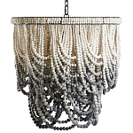 Двухъярусная люстра украшенная круглыми бусинами Gradient Chandelier Grey White варинант исполнения - 1 | Loft Concept в Кирове