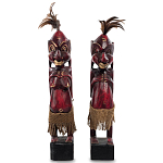 Комплект из 2-х деревянных статуэток Asmat Wooden Statuettes Dark Red варинант исполнения - 1 | Loft Concept в Кирове