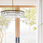 Люстра круглая с подвесками в форме стеклянных капель Glass Rain варинант исполнения - 5 | Loft Concept в Кирове