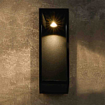 Уличный настенный светильник прямоугольной формы черного цвета Geometric Glow варинант исполнения - 2 | Loft Concept в Кирове