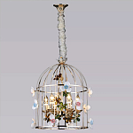 Люстра в виде клетки с цветами Flower Cell варинант исполнения - 3 | Loft Concept в Кирове