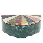 Шкатулка с мозаикой из натурального камня змеевик Stone Casket варинант исполнения - 1 | Loft Concept в Кирове
