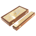 Нарды настольные из натурального камня лазурит и долерит Backgammon from Stone варинант исполнения - 12 | Loft Concept в Кирове