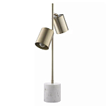 Настольная лампа золотистая на белом мраморном основании Streams of Light варинант исполнения - 3 | Loft Concept в Кирове