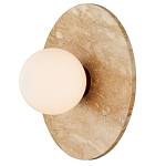 Бра в виде диска с плафоном из матового белого стекла Marble Glow варинант исполнения - 2 | Loft Concept в Кирове