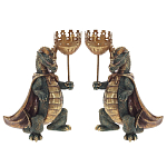Подсвечник в виде дракона Dragon candlestick Green Gold Brown L or R варинант исполнения - 1 | Loft Concept в Кирове