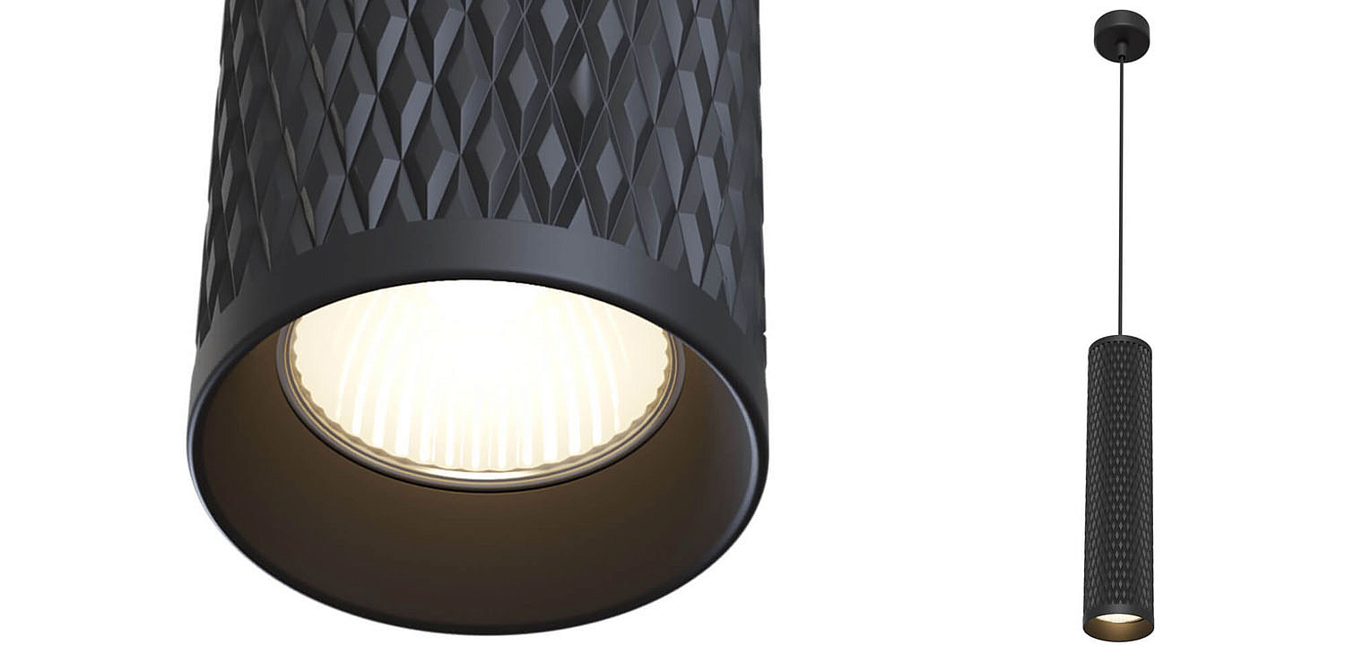 Подвесной светильник Trumpet tube black rhombus Подвесной светильник Trumpet tube black rhombus - Loft-Concept в Кирове