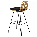 Стул барный с ротанговым плетением Half Bar Chair with Wicker без подлокотников варинант исполнения - 1 | Loft Concept в Кирове