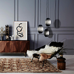 Подвесной светильник вертикальной овальной формы украшенный белыми круглыми бусинами Gradient Oval Pendant Lamp White варинант исполнения - 4 | Loft Concept в Кирове