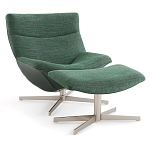 Кресло вращающееся с подставкой для ног зеленое Verdante варинант исполнения - 1 | Loft Concept в Кирове