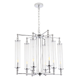 Люстра с 8-ю прозрачными цилиндрическими плафонами Jeanette варинант исполнения - 2 | Loft Concept в Кирове