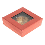 Зеркало карманное складное круглое из натурального камня Оникс в подарочной упаковке Silver Stone Mirrors варинант исполнения - 4 | Loft Concept в Кирове