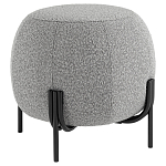 Пуф в ткани букле серого цвета Pikelet варинант исполнения - 1 | Loft Concept в Кирове